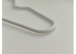 Плічка для одягу з силіконовим покриттям білі (антиковзкі вішалки)